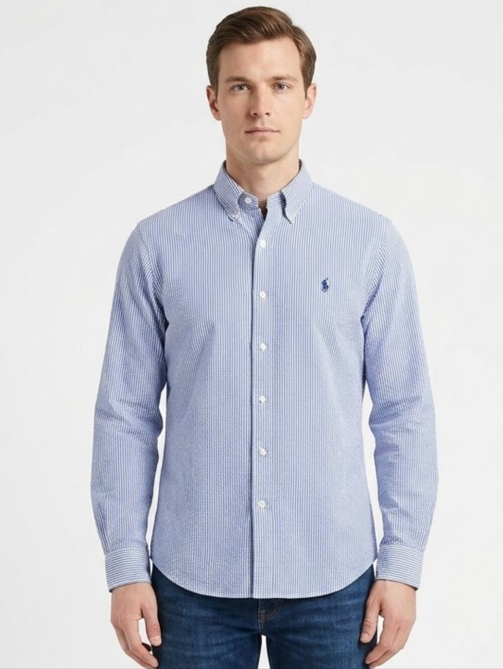Ralph Lauren Blue Label Classic Fit Button Down Shirt Mens 2XB Big Blue Gingham